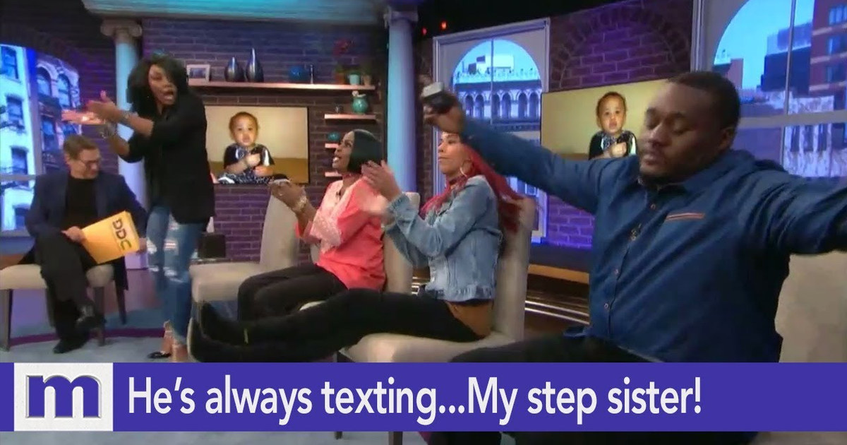 He's always texting...My step sister! | The Maury Show
